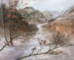 宋德发日志-刚刚画完《雪路》，墨还没干，拍照晒晒。
宋德发 作品【图1】