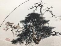 艺术家罗树辉日记:新作国画扇面《秋江帆影》，供君欣赏！
罗树辉 创作【图2】