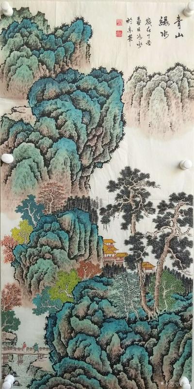 谷风日记-国画山水画《青山绿水》尺寸80x180cm
谷风 作品【图1】