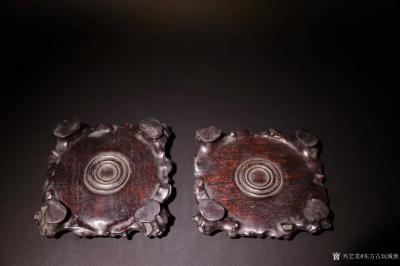 东方古玩城堡收藏-晚清，黄杨木雕盘根错节书房坐子、此件藏品取料名贵稀少，雕刻盘根纹饰精美，褒奖皮壳【图4】