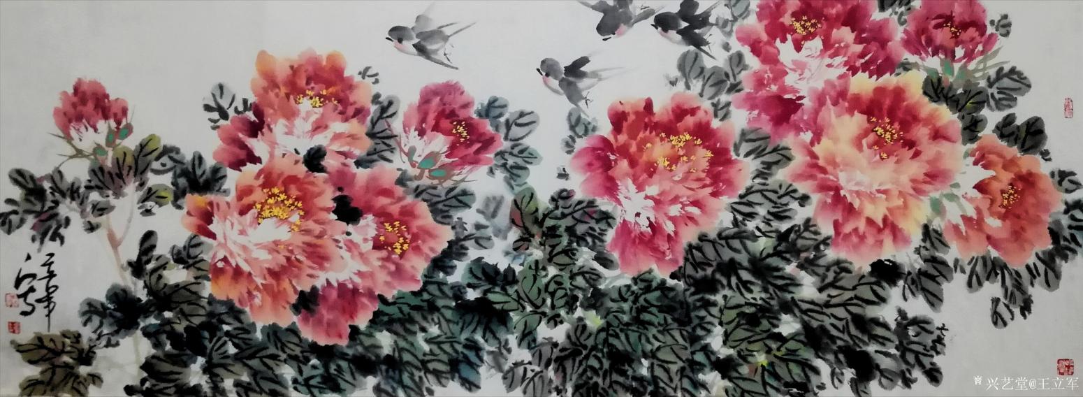 王立军国画作品《《富贵长春》》