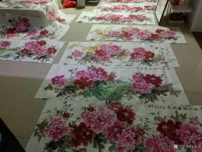 王长泉日记-30幅国画牡丹花开富贵订单，忙乎忙乎总算赶制完毕，嘚瑟一下，喜欢我画的朋友欢迎预【图4】