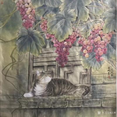 汪林日记-抬头见喜60x60cm完成，汪林【图1】