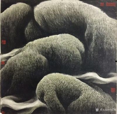 刘应雄日记-不忘初心——刘应雄1992年在北京、中央美院美術馆举办的部分展覽作品《山川系列》【图5】