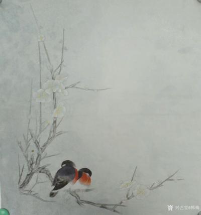 韩梅日记-仿宋花鸟小品，新近作品，尚未题款，喜欢的可订画
韩梅【图1】