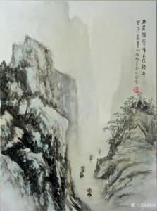 陈刚国画作品《轻舟已过万重山》价格1500.00元
