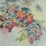 韩梅日志-葡萄熟了。四尺斗方工笔葡萄【图1】