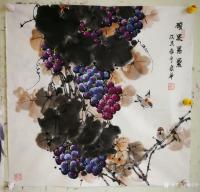 艺术家韩宗华日记:新鲜葡萄，丰收满满，和谐幸福，情意绵长，顺心如意。
韩宗华【图2】