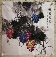 艺术家韩宗华日记:新鲜葡萄，丰收满满，和谐幸福，情意绵长，顺心如意。
韩宗华【图5】