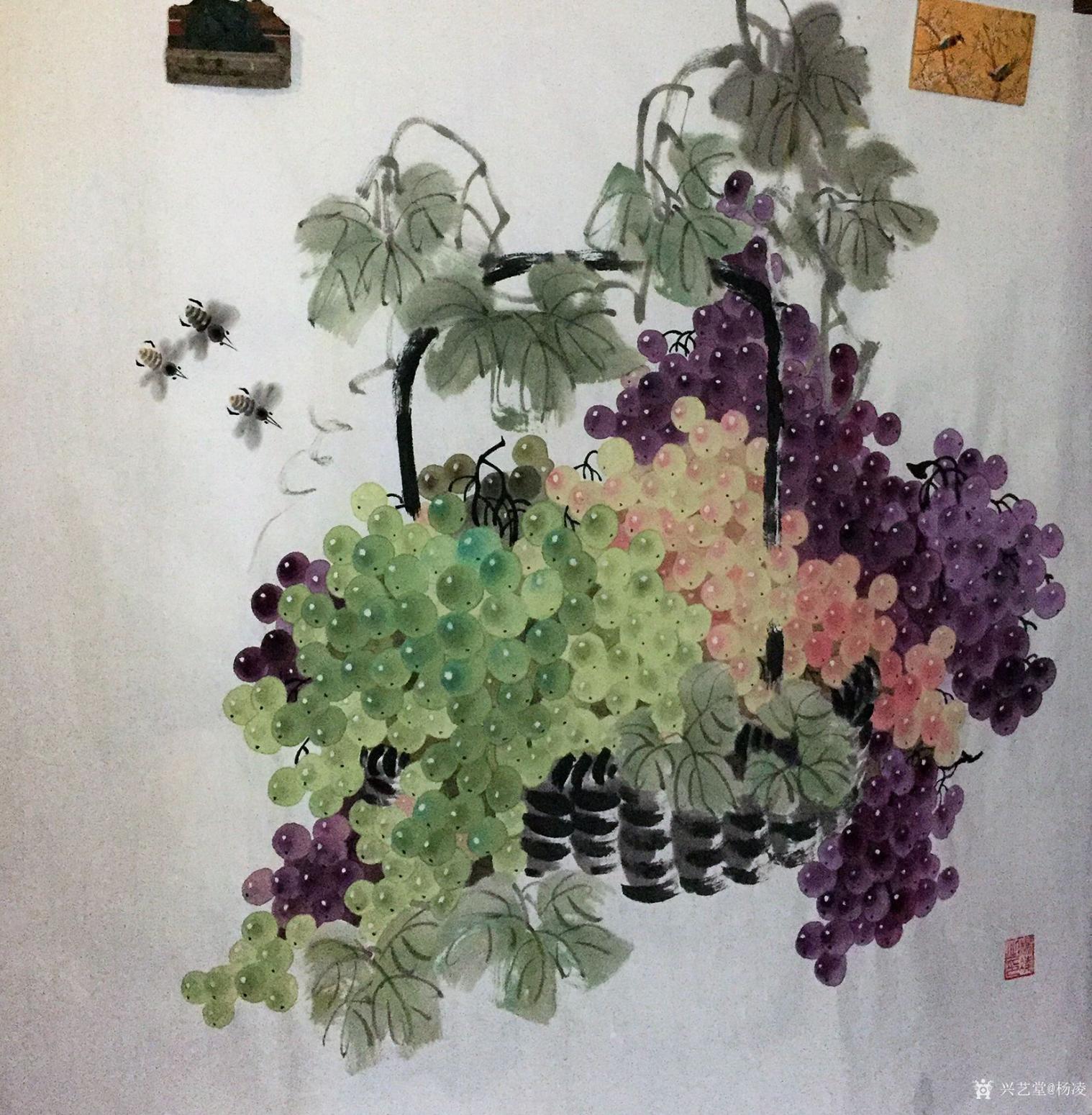 杨凌国画作品《硕果累累》