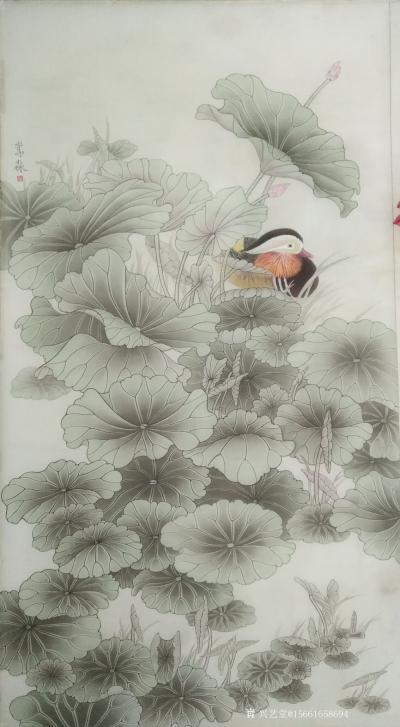 王嵩淼日记-这三幅画是《生生不息》系列作品，这是我到大自然中去观察荷花的最后创作出的系列作品【图1】