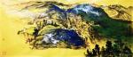 张近生日志-溪 山 春 晓 图  一一泥金泼彩160cmx70cm。张近【图1】