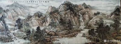 高勇利日记-国画《綠樹多生意，白雲無盡時》
180*68cm
軟片未裝裱
高勇利【图1】