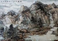 艺术家高勇利日记:国画《綠樹多生意，白雲無盡時》
180*68cm
軟片未【图1】