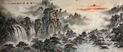 姜进清日记-刚完成的小八尺山水，《江山如此多娇》、《锦绣河山》，姜进清【图2】