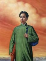 艺术家张恒久视频:<br>油画《毛泽东到安源》，视频录影。‘’雄关漫道真如铁，【图1】