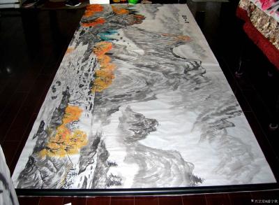 潘宁秋收藏-《苍山万叠》丈二整张
  宽3米50 X 高1米50【图8】