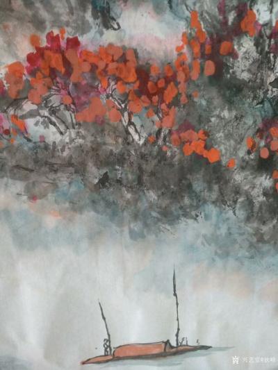 狄峰日记-国画山水新作《旭日東升福壽康寧》，尺寸【70/180】，歡迎品評收藏。狄峰【图4】