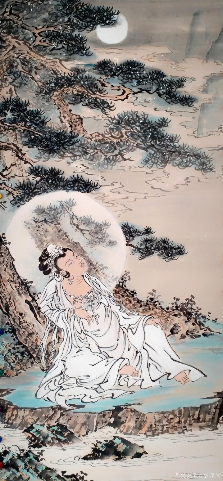 李亚南国画作品《观世音菩萨像》
