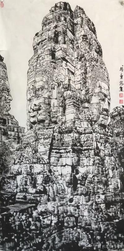 马培童日记-五，突破焦墨画“无人之境”
焦墨画对象往往以山水为主，花鸟少之。民国时期黄宾虹【图2】
