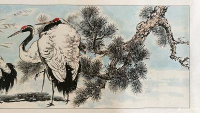 李忠信日记-国画新作《万顷烟波鸥境界，九州风露鹤精神》华表千年鹤一归，凝丹为顶雪为衣。星星仙【图5】