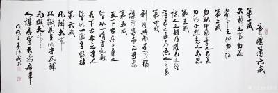 朱德茂日记-今书六尺横批《曾国藩六戒》
①久利之事勿为，众争之地勿往；
②勿以小恶弃人大【图1】