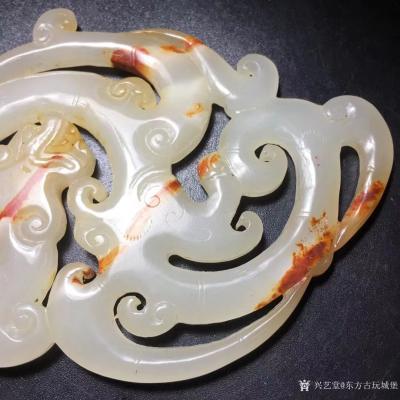 东方古玩城堡收藏-高古老和田玉龙凤玉壁玉佩挂件，细节如图，尺寸9.5×7.0厘米，重49克，有兴趣【图2】