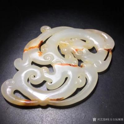 东方古玩城堡收藏-高古老和田玉龙凤玉壁玉佩挂件，细节如图，尺寸9.5×7.0厘米，重49克，有兴趣【图3】