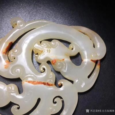 东方古玩城堡收藏-高古老和田玉龙凤玉壁玉佩挂件，细节如图，尺寸9.5×7.0厘米，重49克，有兴趣【图4】