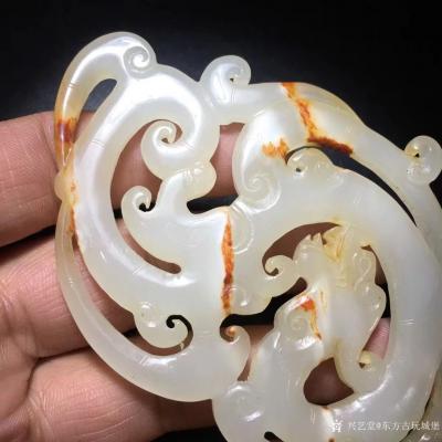 东方古玩城堡收藏-高古老和田玉龙凤玉壁玉佩挂件，细节如图，尺寸9.5×7.0厘米，重49克，有兴趣【图7】