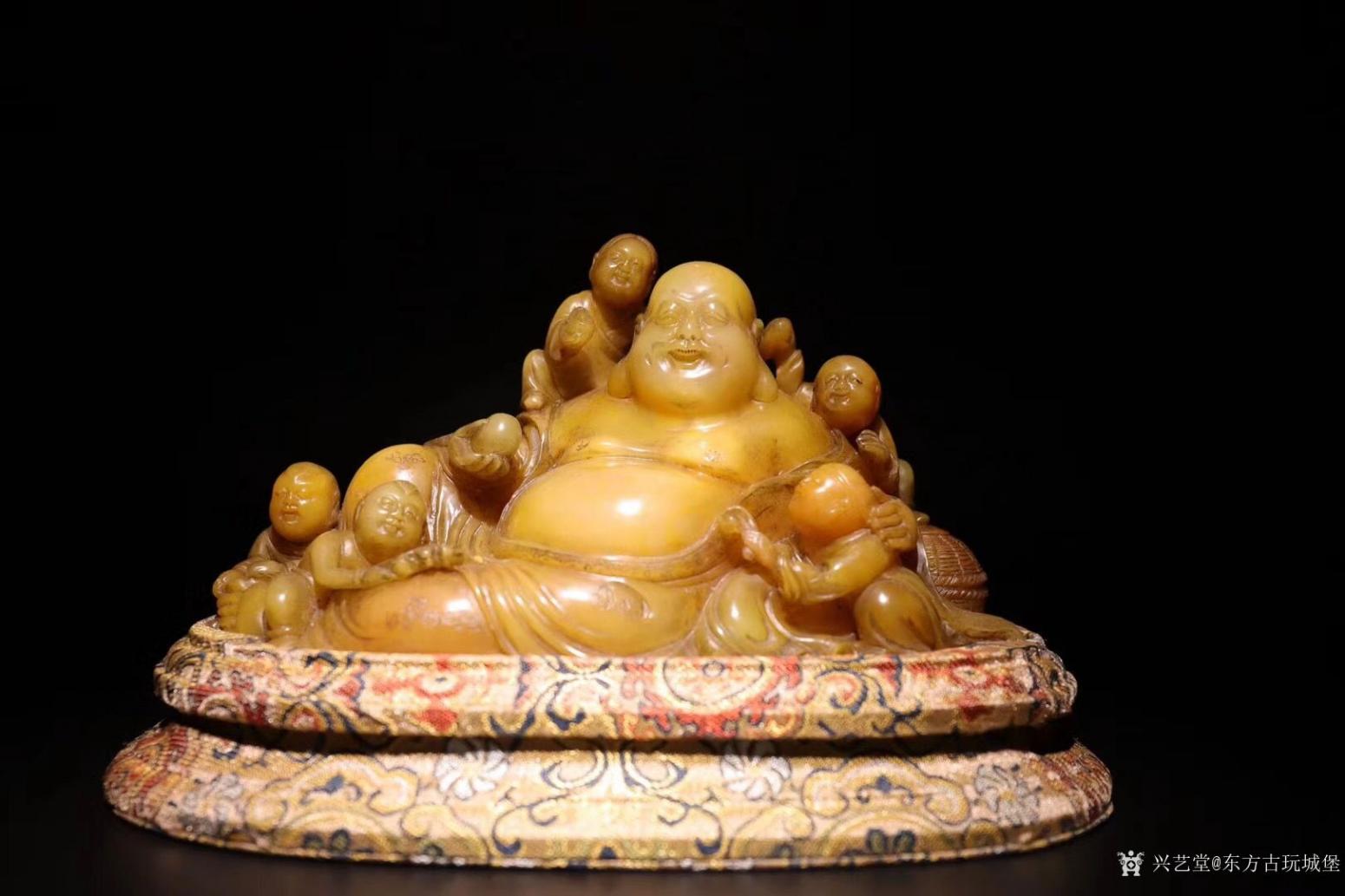 东方古玩城堡文玩杂项作品《黄田玉《五子戏佛》》