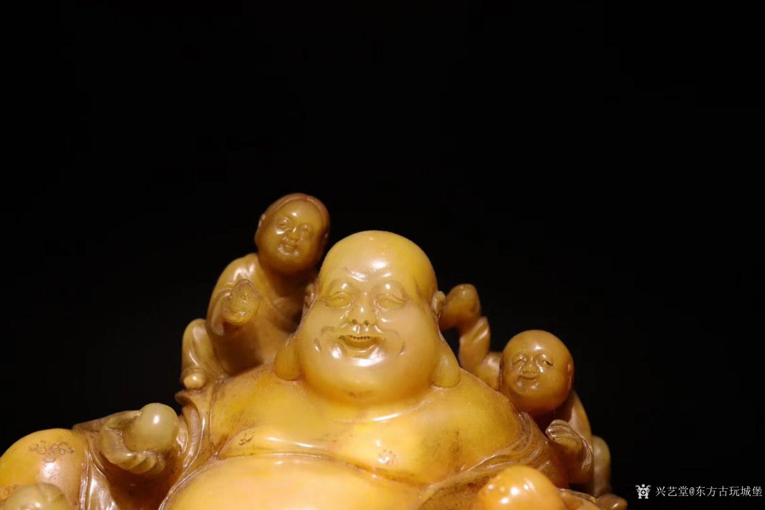 东方古玩城堡文玩杂项作品《黄田玉《五子戏佛》》【图0】