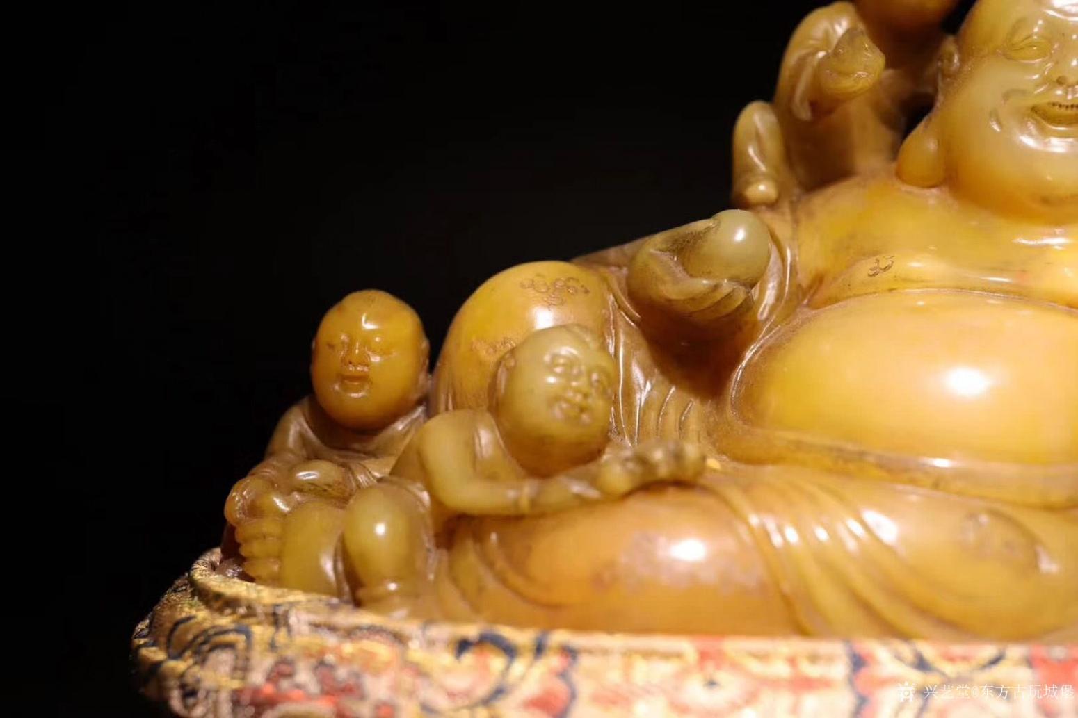 东方古玩城堡文玩杂项作品《黄田玉《五子戏佛》》【图1】