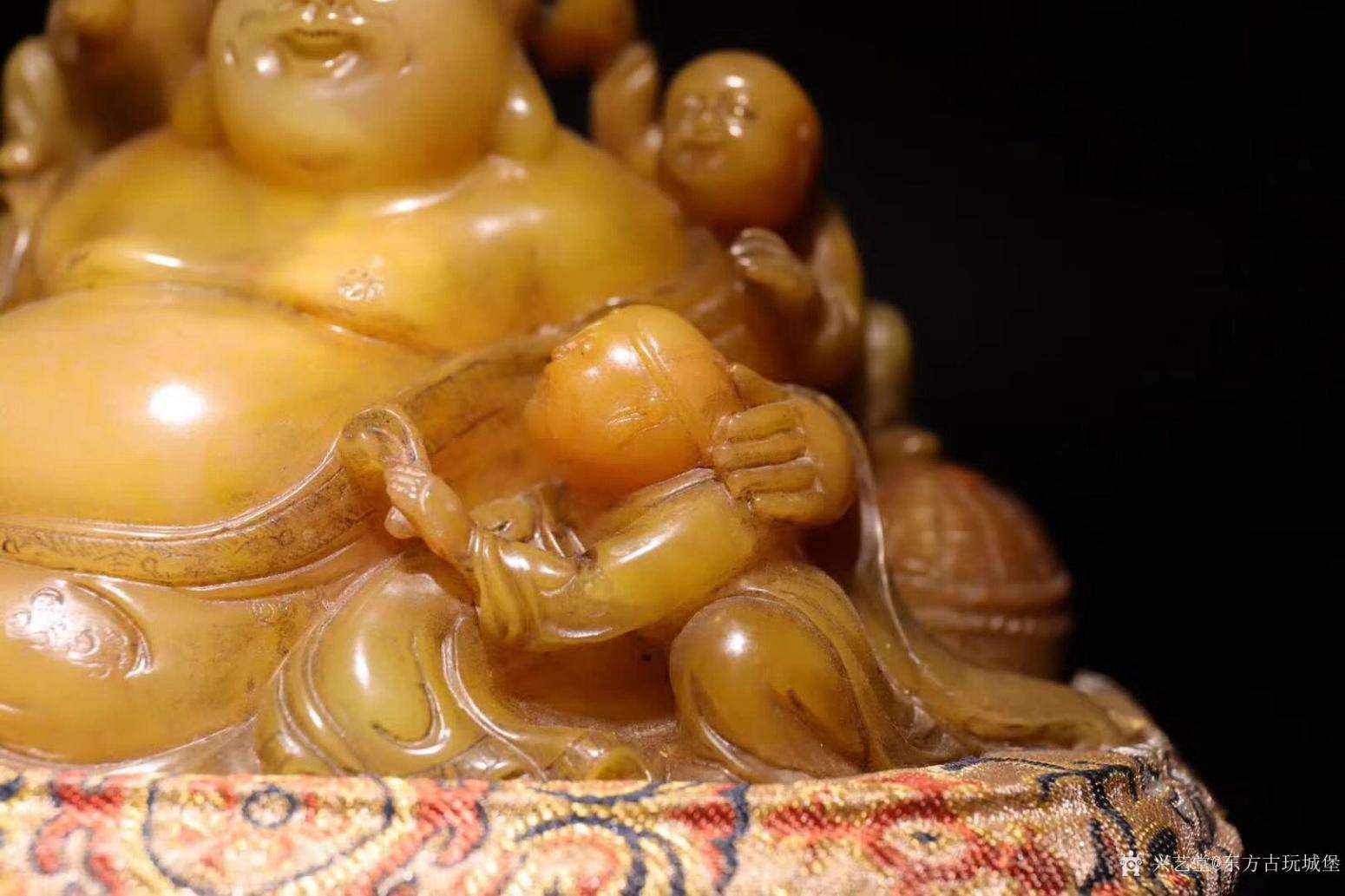 东方古玩城堡文玩杂项作品《黄田玉《五子戏佛》》【图5】