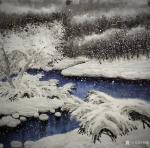 刘娟日志-刘娟国画作品，《寒山又逢瑞雪飞》。【图1】