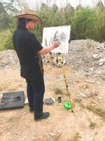 艺术家叶仲桥生活:随云浮画院到罗定市古驿道写生创作采风活动。感谢佛山服装公司贺【图5】