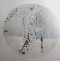 艺术家于永强日记:最新作品(和谐)50X50【图0】