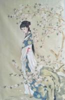 艺术家石海博日记:精品工笔人物画，尺寸，115*75，喜欢请戳“对话”联系，可【图1】