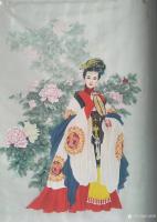 艺术家石海博日记:精品工笔人物画，尺寸，115*75，喜欢请戳“对话”联系，可【图2】