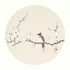 安士胜国画作品《春栖图》价格3000.00元