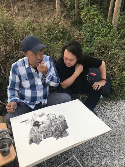 叶仲桥生活-陪同李照东大师写生一周，写生、交流、会友今天罗定之行圆满结束，谢谢各界人士和当地【图3】