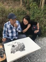 艺术家叶仲桥生活:陪同李照东大师写生一周，写生、交流、会友今天罗定之行圆满结束【图2】