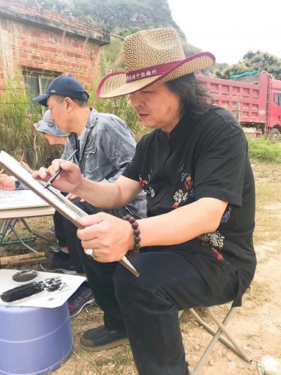 叶仲桥生活-陪同李照东大师写生一周，写生、交流、会友今天罗定之行圆满结束，谢谢各界人士和当地【图5】