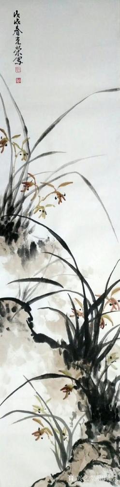 田光荣日记-四尺单条《兰》。田光荣【图1】