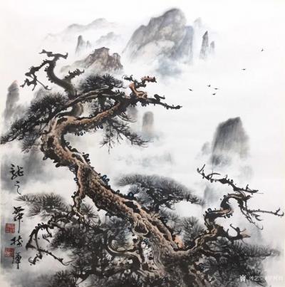 罗树辉日记-国画新作，四尺斗方《龙之舞》。
罗树辉【图1】