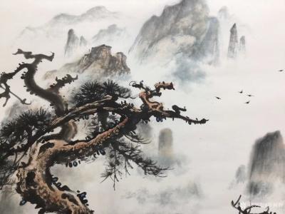 罗树辉日记-国画新作，四尺斗方《龙之舞》。
罗树辉【图6】