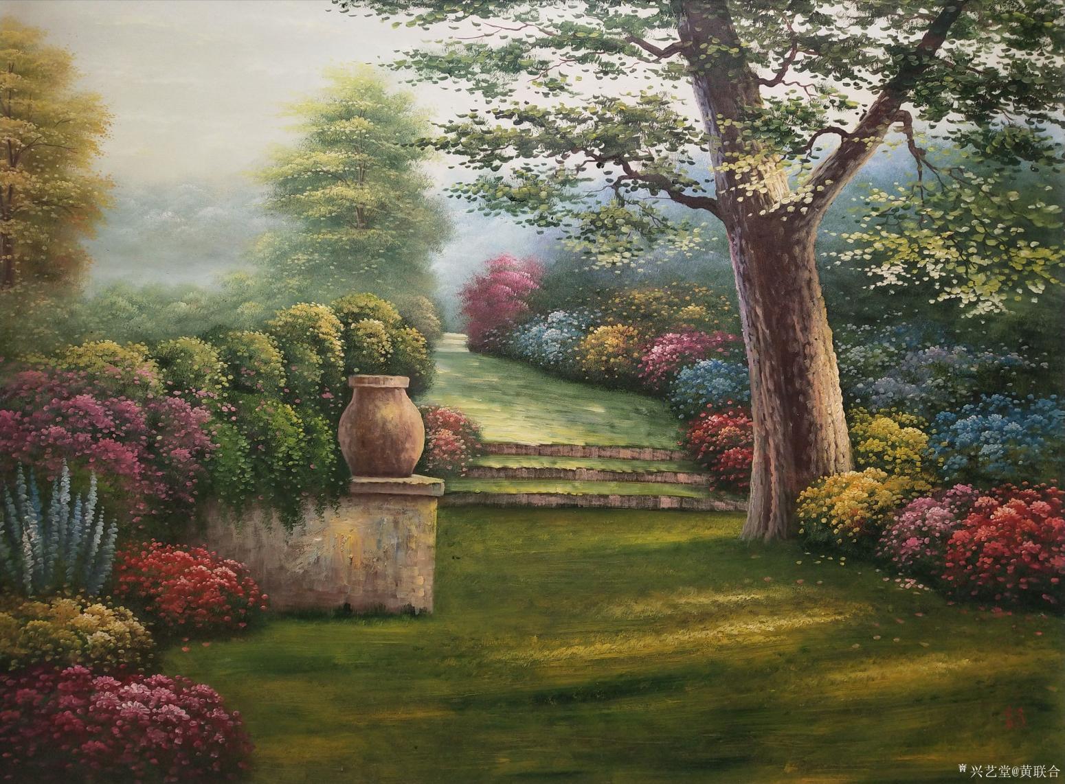 黄联合油画作品《阳光明媚》【图0】