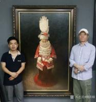 艺术家杨洪顺日记:油画《我心中永恒的美》
（苗族女神油画系列三）朋友都知道我【图4】