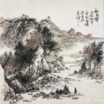 郎祎日记-郎祎国画作品《秋居图》【图1】