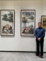 艺术家尚建国荣誉:羞溚溚的玫瑰静悄悄的开，
秦商书画在陕西天博美术馆默不作声【图3】